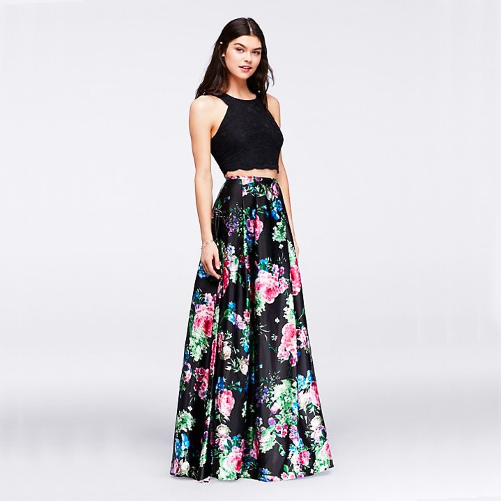 Blondie Nites Formal Maxi Floral Skirt
